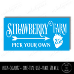 Strawberry Farm - Rectangle Stencil