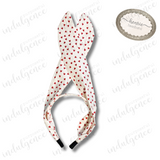 Hearts on White Headband - Henrie