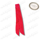 Red Hearts on White Headwrap - Andi