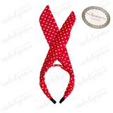 Hearts on Red Headband - Henrie