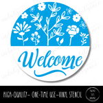 Welcome Wildflower - Circle Stencil
