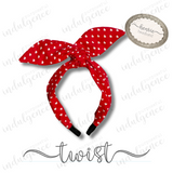 Hearts on Red Headband - Henrie