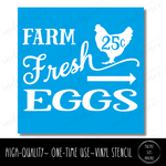 Farm Fresh Eggs - Square Stencil