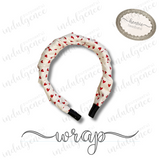 Hearts on White Headband - Henrie