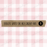 Patriotic Whimsy Vinyl Collection - 1 inch gingham