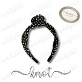 Black & White Polka Dot Headband - Henrie