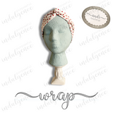 White Hearts on Red Headwrap - Andi