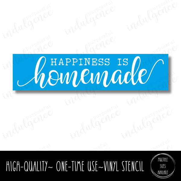 Happiness is Homemade - Long Rectangle Stencil