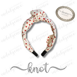 Hearts on White Headband - Henrie