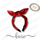 Red Crushed Velvet Headband - Henrie