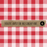 Patriotic Whimsy Vinyl Collection - 1 inch gingham