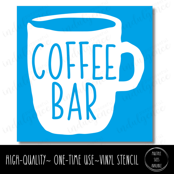 Coffee Bar - Square Stencil