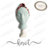 Watercolor Hearts on Black Headwrap - Andi