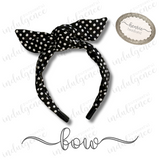 Black & White Polka Dot Headband - Henrie