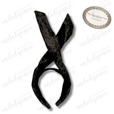Black Crushed Velvet Headband - Henrie