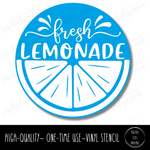 Fresh Lemonade - Half Lemon - Circle Stencil