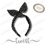 Black & White Polka Dot Headband - Henrie