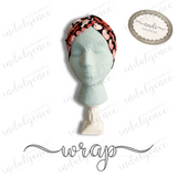 Watercolor Hearts on Black Headwrap - Andi