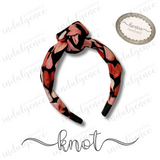 Watercolor Hearts on Black Headband - Henrie