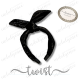 Black Crushed Velvet Headband - Henrie