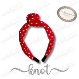 Hearts on Red Headband - Henrie