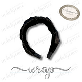 Black Crushed Velvet Headband - Henrie