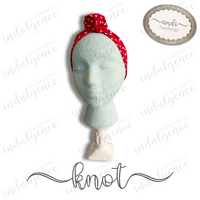 Red Crushed Velvet Headwrap - Andi