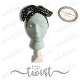 Black & White Polka Dot Headwrap - Andi