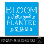 Bloom Where You're Planted - Square Stencil