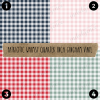 Patriotic Whimsy Vinyl Collection - Quarter-inch Gingham