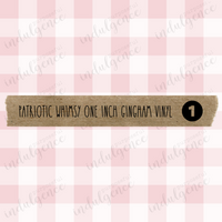 Patriotic Whimsy Vinyl Collection - 1 inch gingham
