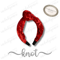 Red Crushed Velvet Headband - Henrie