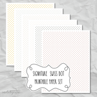 Signature Swiss Dot Printable Papers Pack