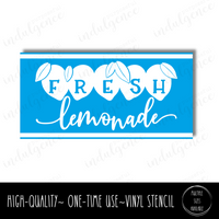Fresh Lemonade - Stripes - Rectangle Stencil