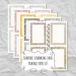 Signature Journaling Cards Printable Papers Pack