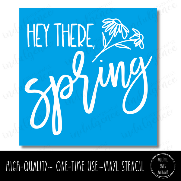 Hey There, Spring Daisies - Square Stencil