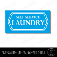 Self Service Laundry - Rectangle Stencil