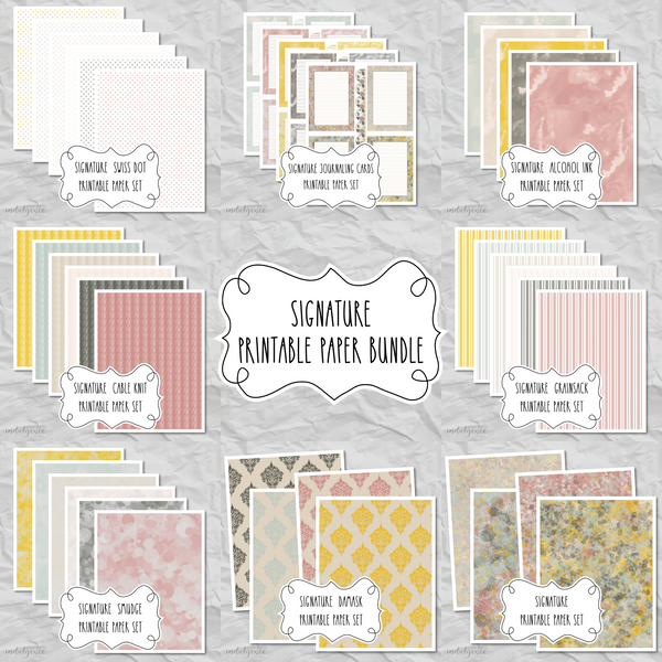 Signature Printable Papers Complete Bundle - 42 papers