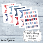 Patriotic Whimsy Bunting Banner Printable