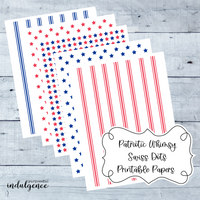 Stars & Stripes Printable Papers Pack