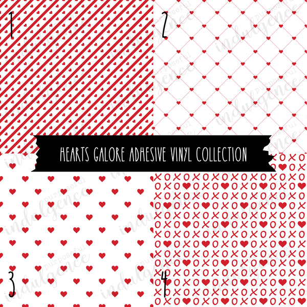 Hearts Galore Classic Valentine Adhesive Vinyl Collection