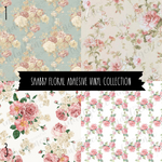 Shabby Floral Adhesive Vinyl Collection
